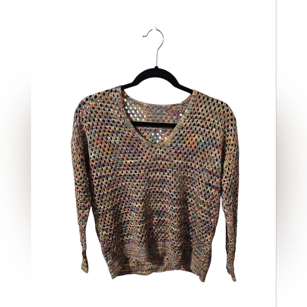 Rainbow Crochet Sweater